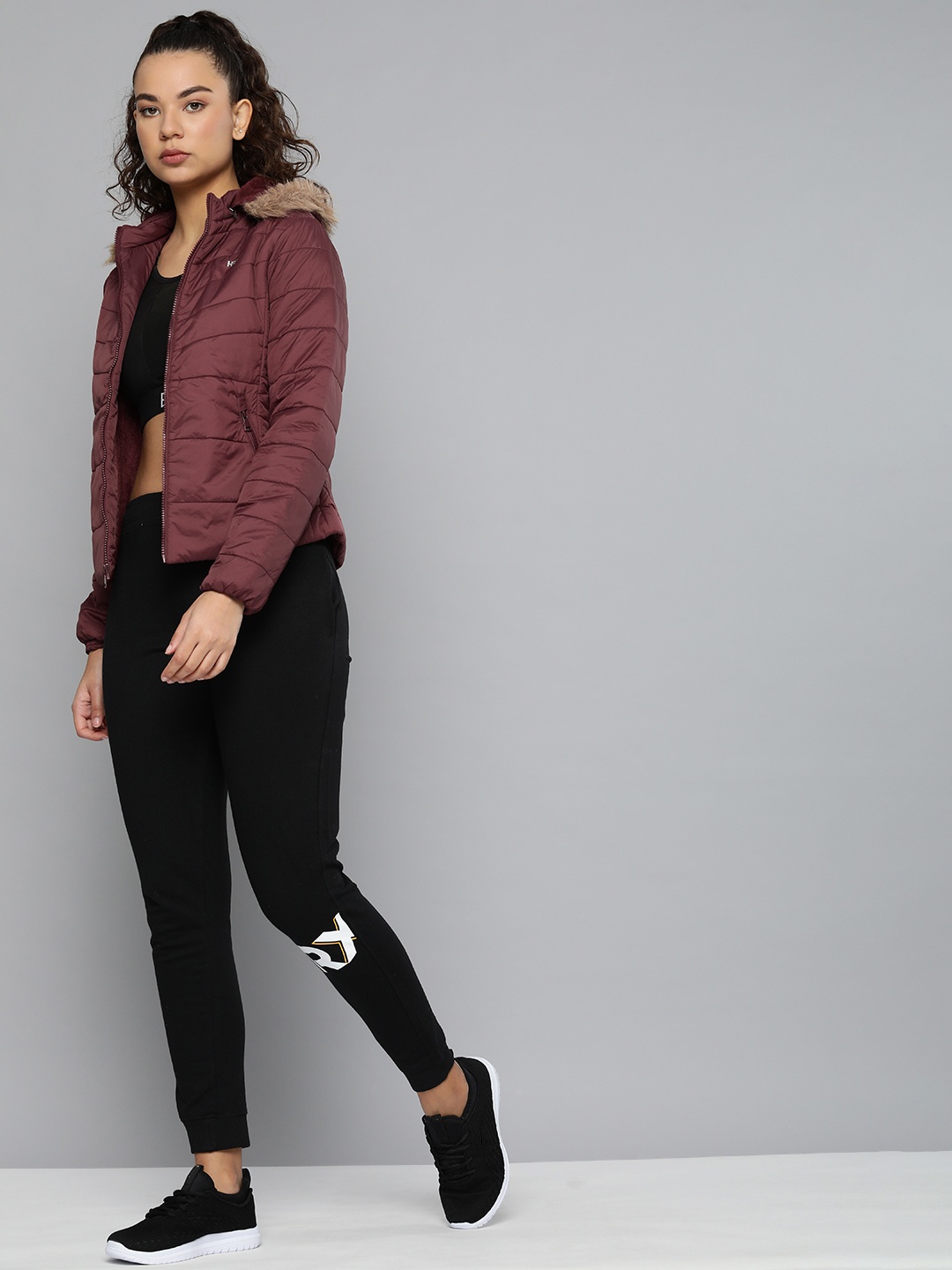 

HRX by Hrithik Roshan Women Lightweight Running Sporty Jacket, Maroon