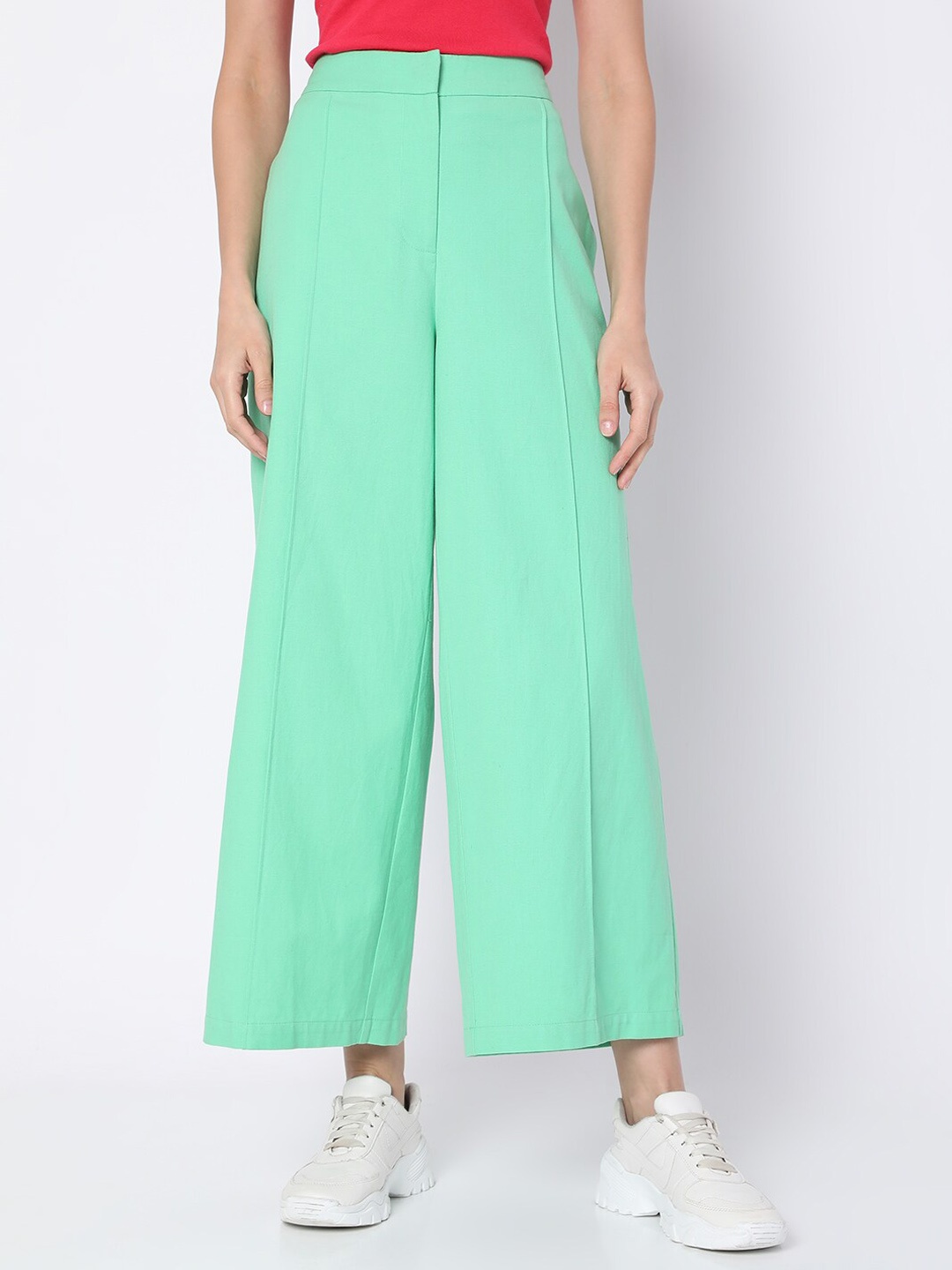 

Vero Moda Women Flared High-Rise Trouser, Green