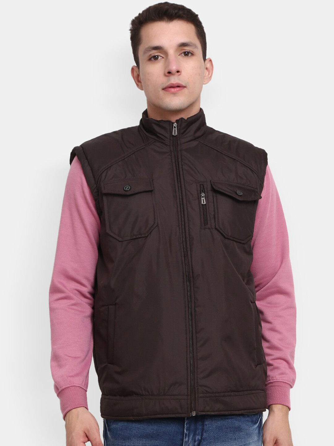

V-Mart Men Brown Lightweight Bomber Jacket