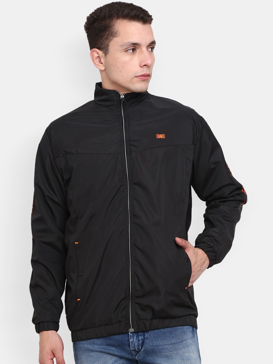

V-Mart Men Black Lightweight Bomber Jacket