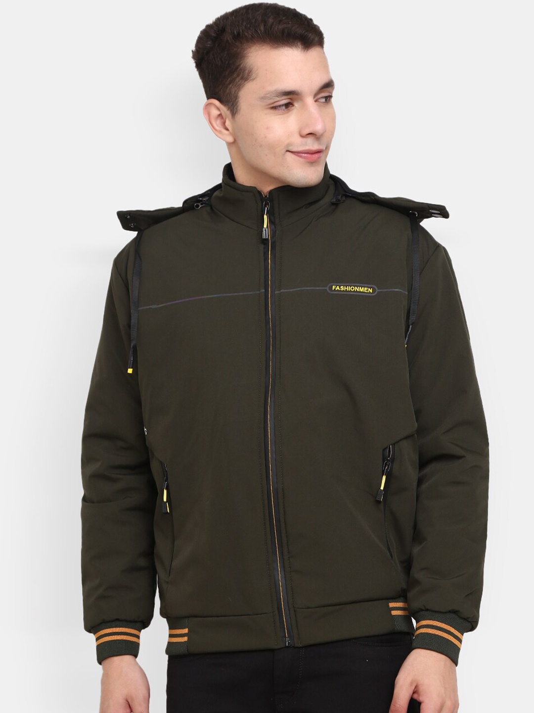 

V-Mart Men Olive Green Lightweight Bomber Jacket