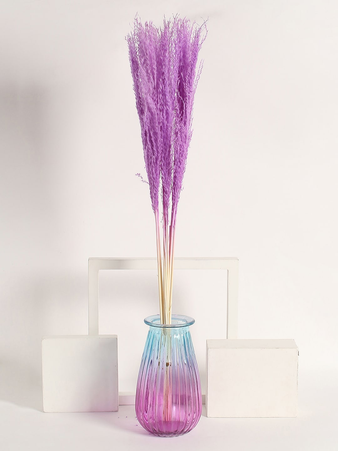 

Bonhomie Pampas Grass Dried Natural Decorative Bouquet, Lavender