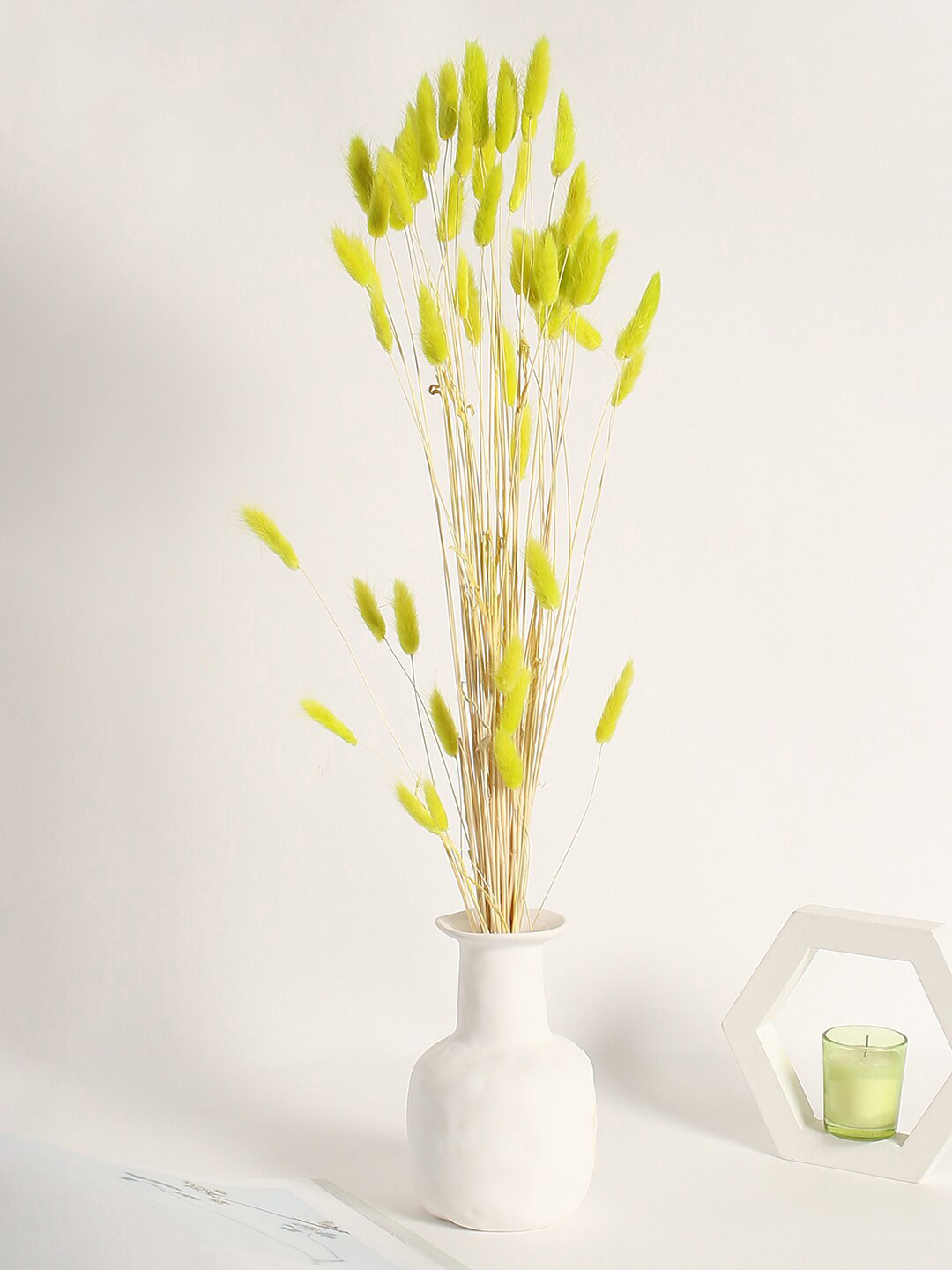 

Bonhomie Bunny Tails Dried Natural Decorative Bouquet, Lime green