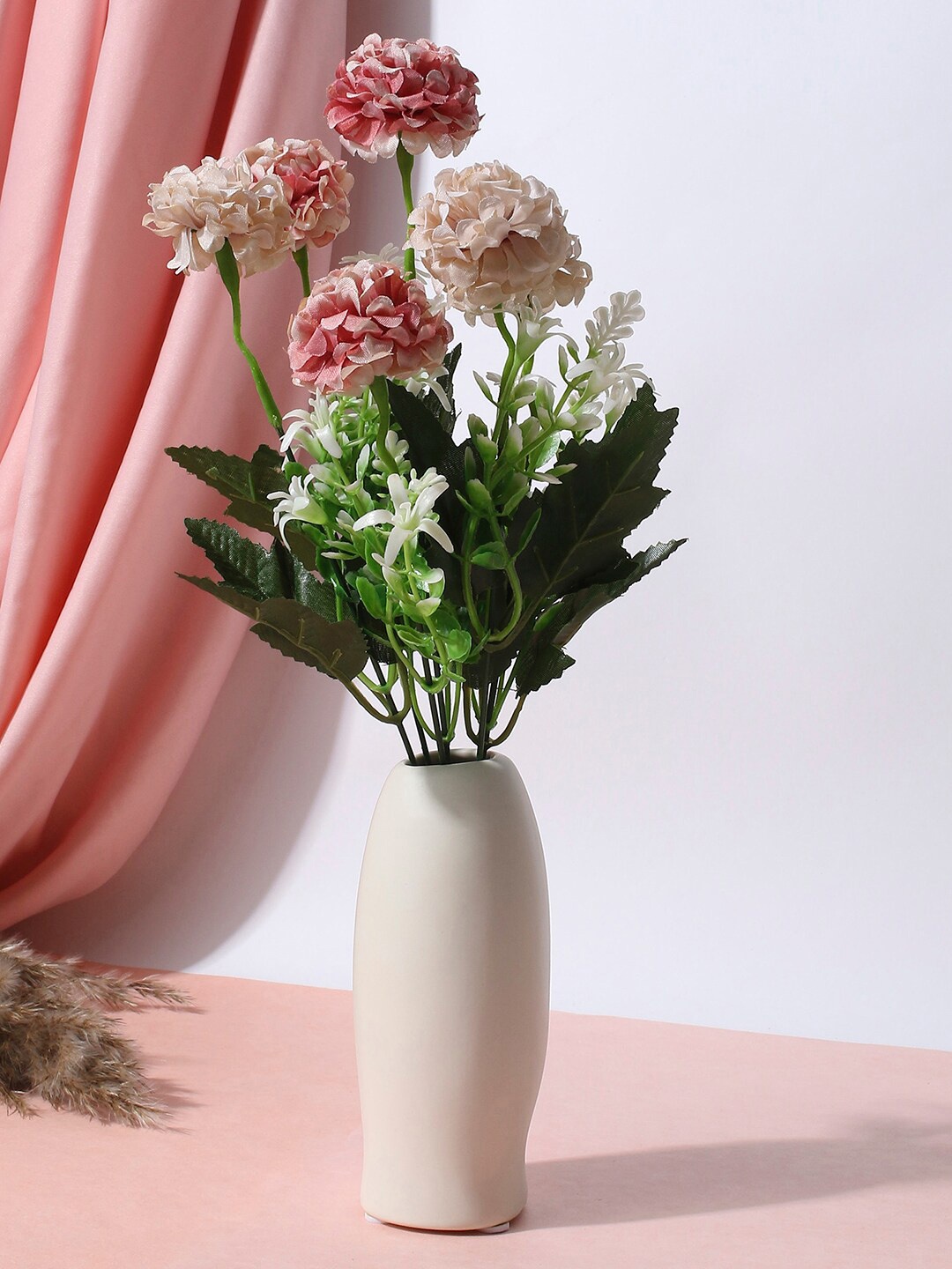 

Bonhomie Hydrangea Faux Decorative Flower Bouquet, Pink