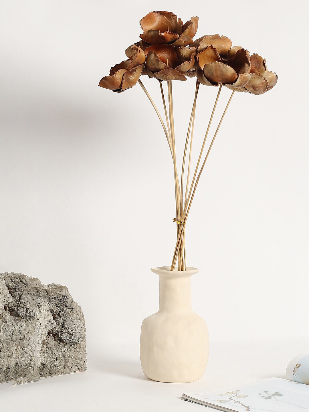 Bonhomie Ireland Bells Artificial Flower Stick, Brown