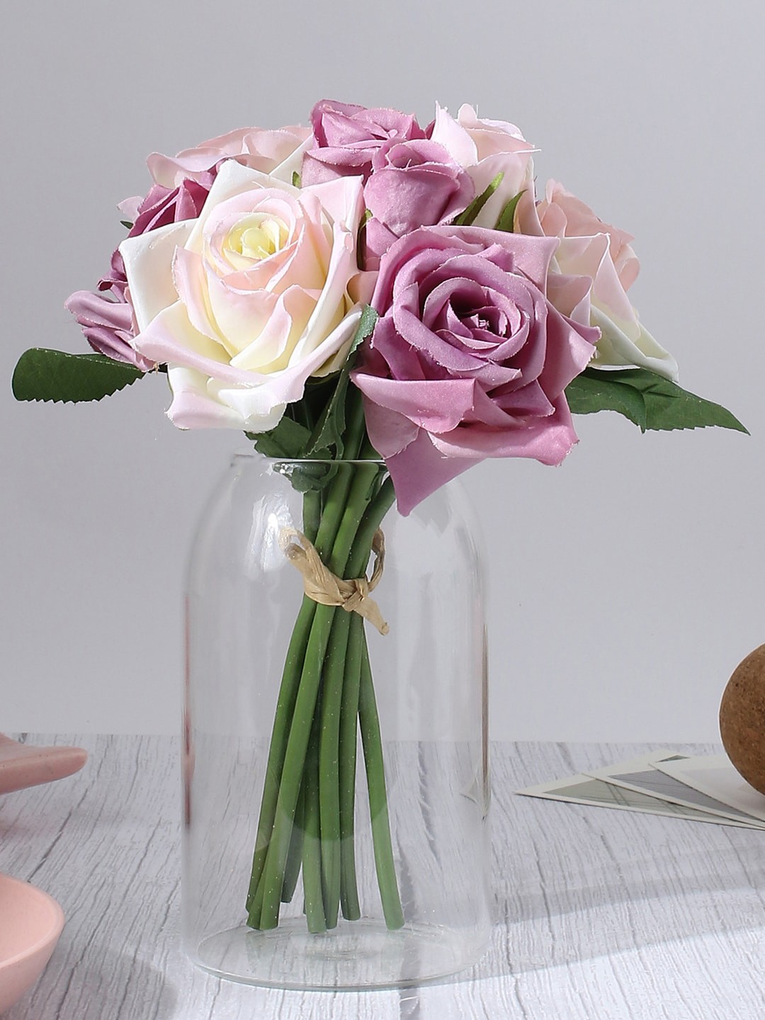 

Bonhomie Faux Decorative Flower Bouquet, Pink
