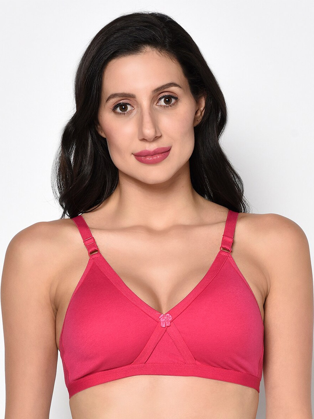 

PRETTYBOLD Non Wired Non Padded Bra, Magenta
