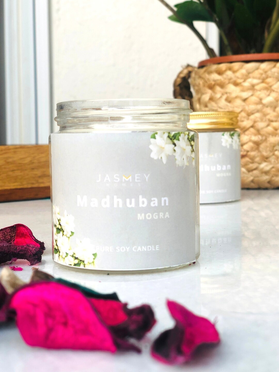 

JASMEY HOMES Cream Pure Soy Wax Candles Scented Candles