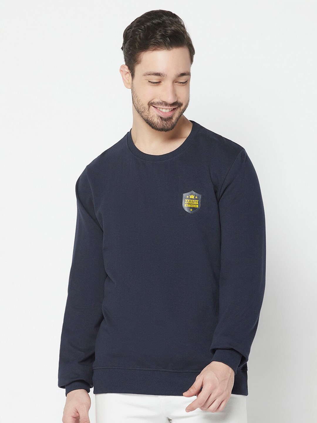 

ELEGANCE Men Round Neck Sweatshirt, Navy blue