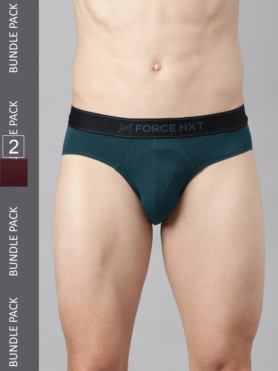 

Force NXT Men Pack Of 2 Assorted Premium Basic Briefs