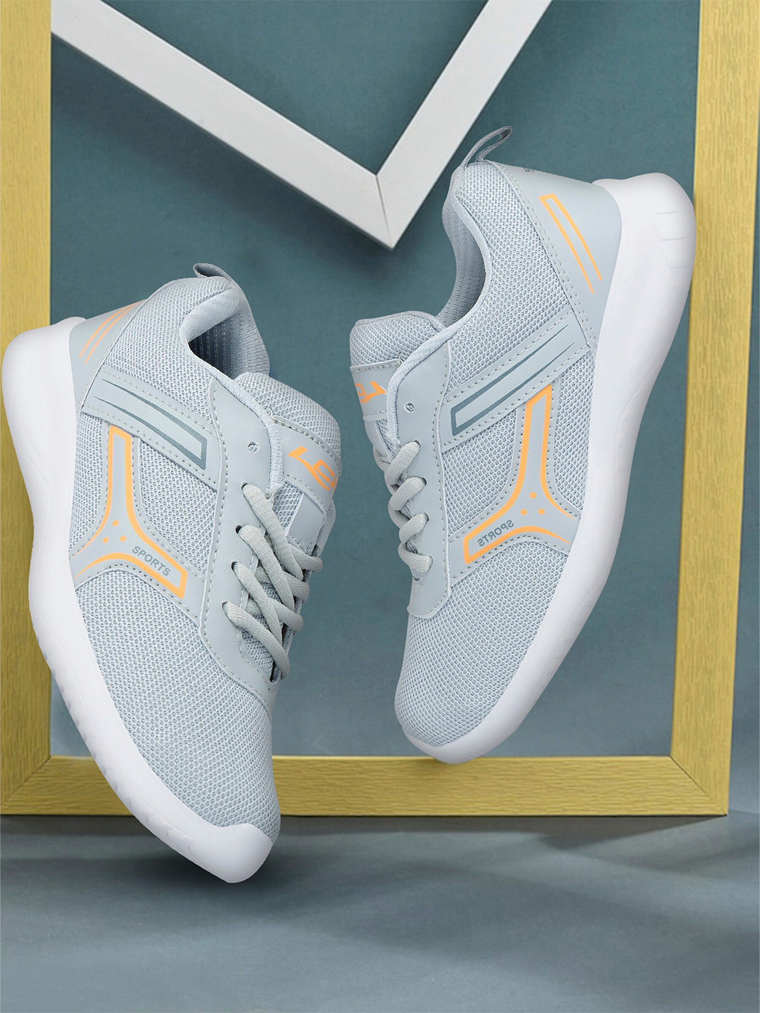 

Lancer Kids Mesh Running Non-Marking Shoes, Grey