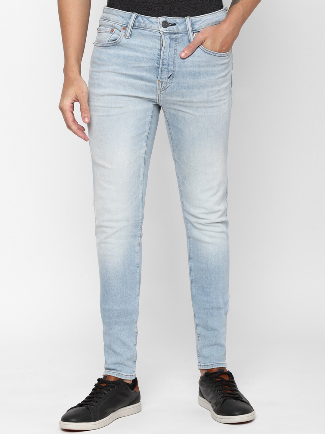 

AMERICAN EAGLE OUTFITTERS Men Skinny Fit Heavy Fade Jeans, Blue