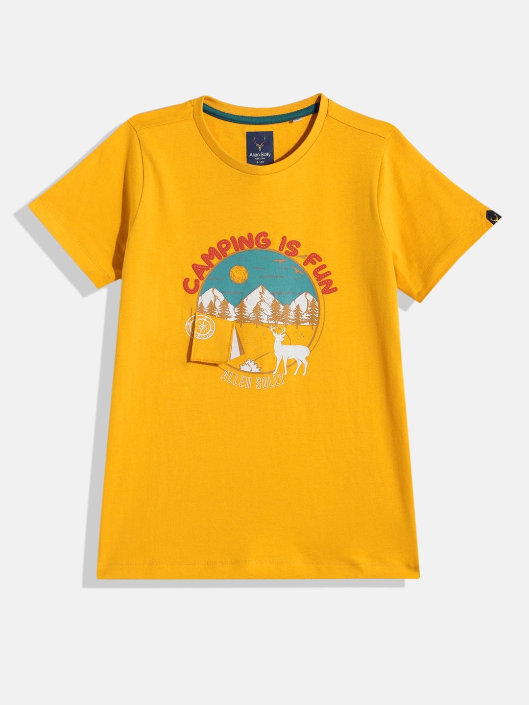 

Allen Solly Junior Boys Printed Pure Cotton T-shirt, Yellow