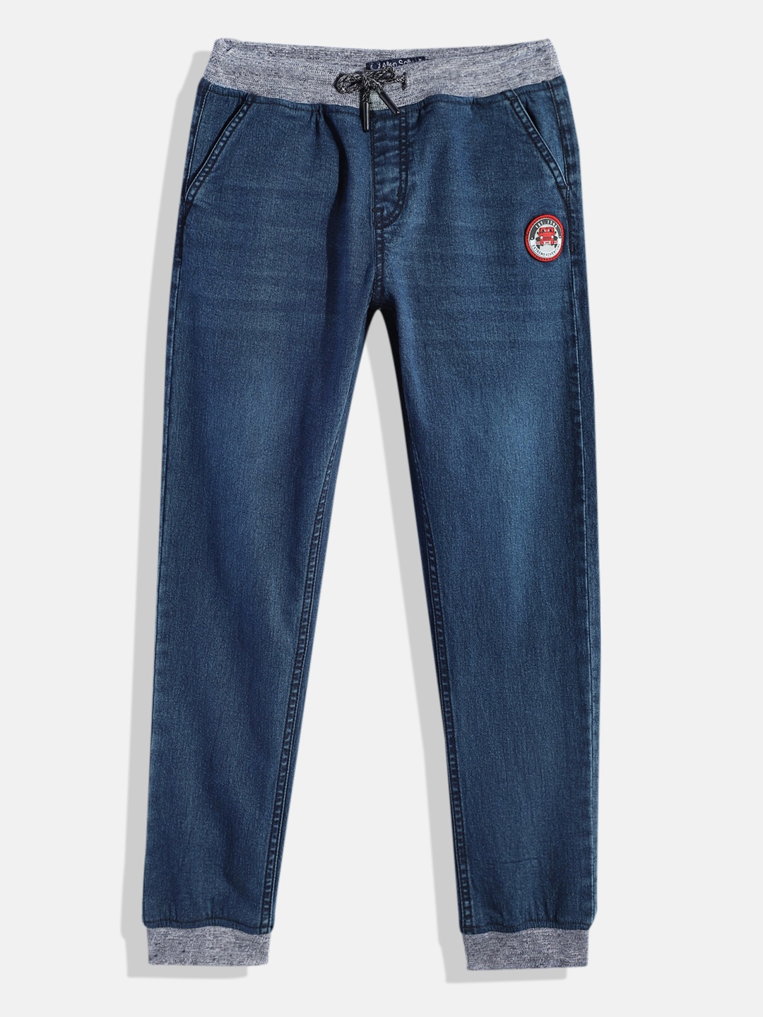 

Allen Solly Junior Boys Slim Fit Heavy Fade Stretchable Jogger Jeans, Blue