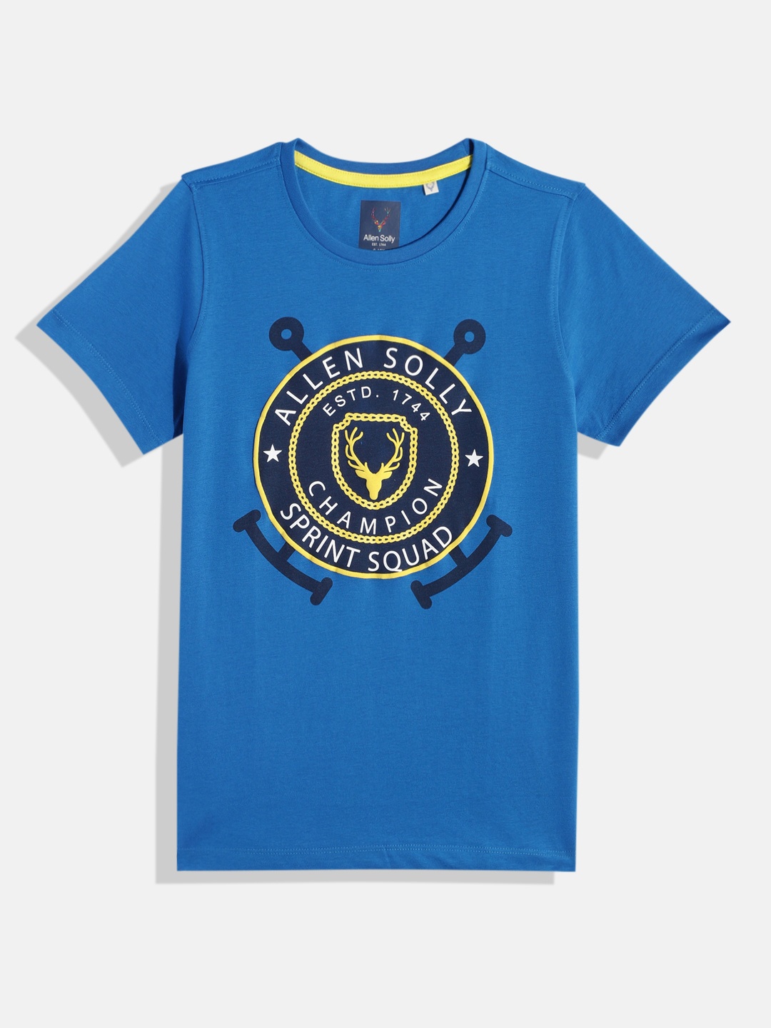 

Allen Solly Junior Boys Sprint Squad Printed Pure Cotton T-shirt, Blue