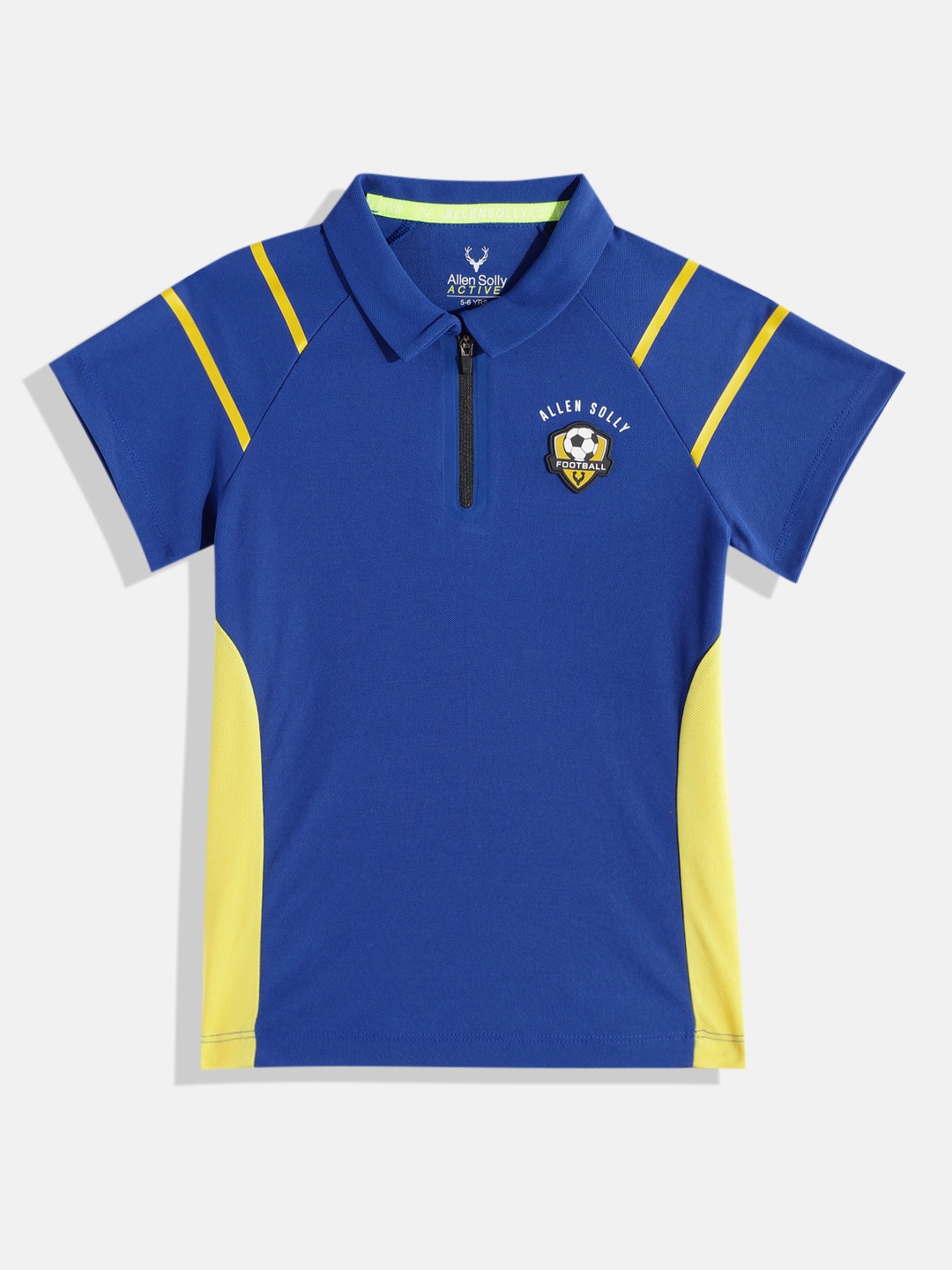

Allen Solly Junior Boys Polo Collar Moisture Wicking Football T-shirt, Blue