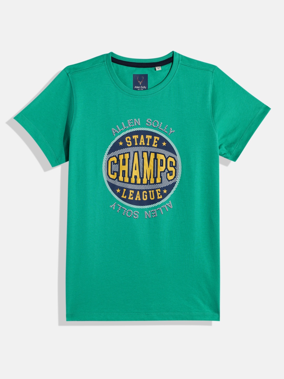 

Allen Solly Junior Boys State Champs League Printed Pure Cotton T-shirt, Green