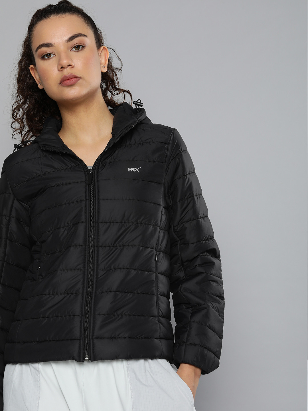 

HRX by Hrithik Roshan Women Solid Lightweight Padded Jacket, Black