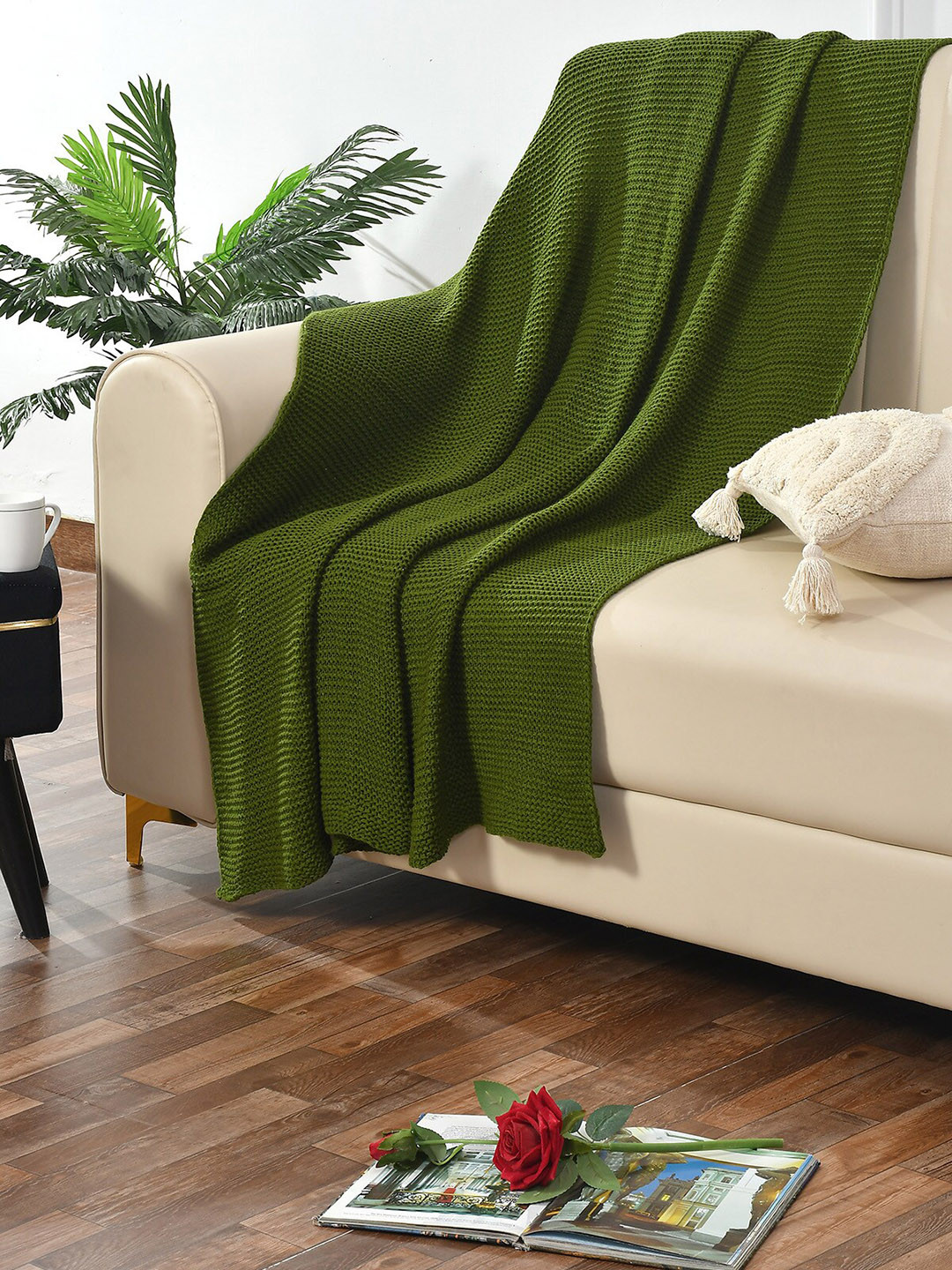 

Florida Green Knitted AC Throw Blanket