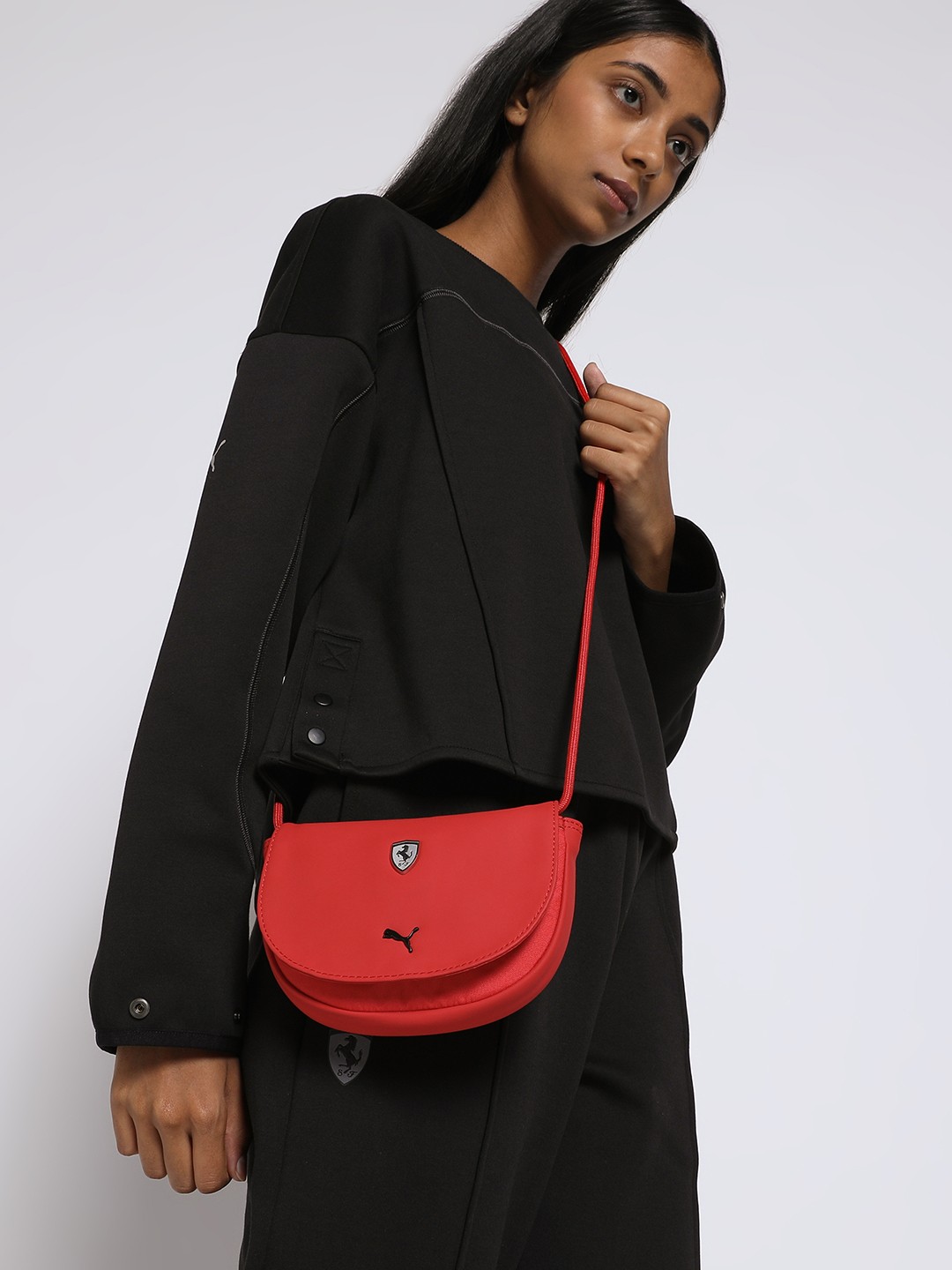 

PUMA Motorsport Synthetic Half Moon Sling Bag, Red