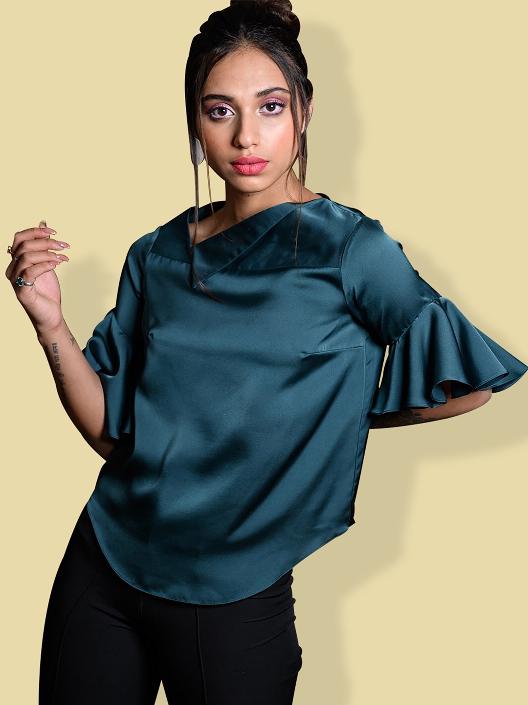 

MODWEE Satin Top, Teal