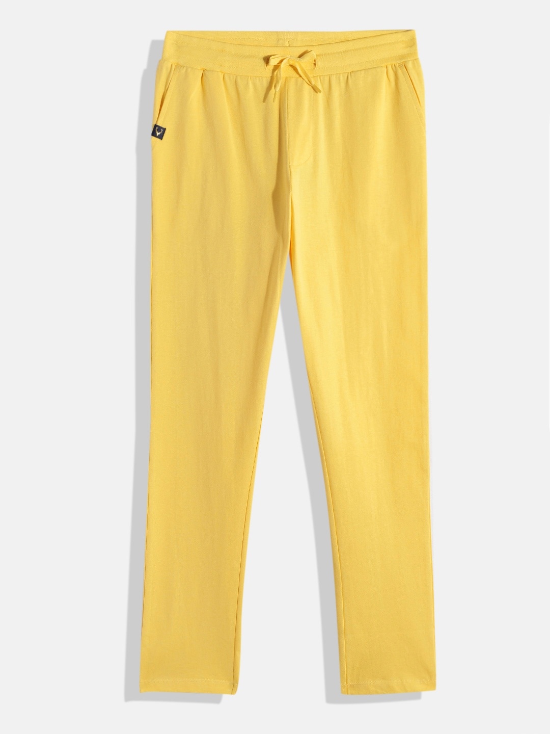 

Allen Solly Junior Boys Solid Regular Fit Mid-Rise Pure Cotton Track Pants, Yellow