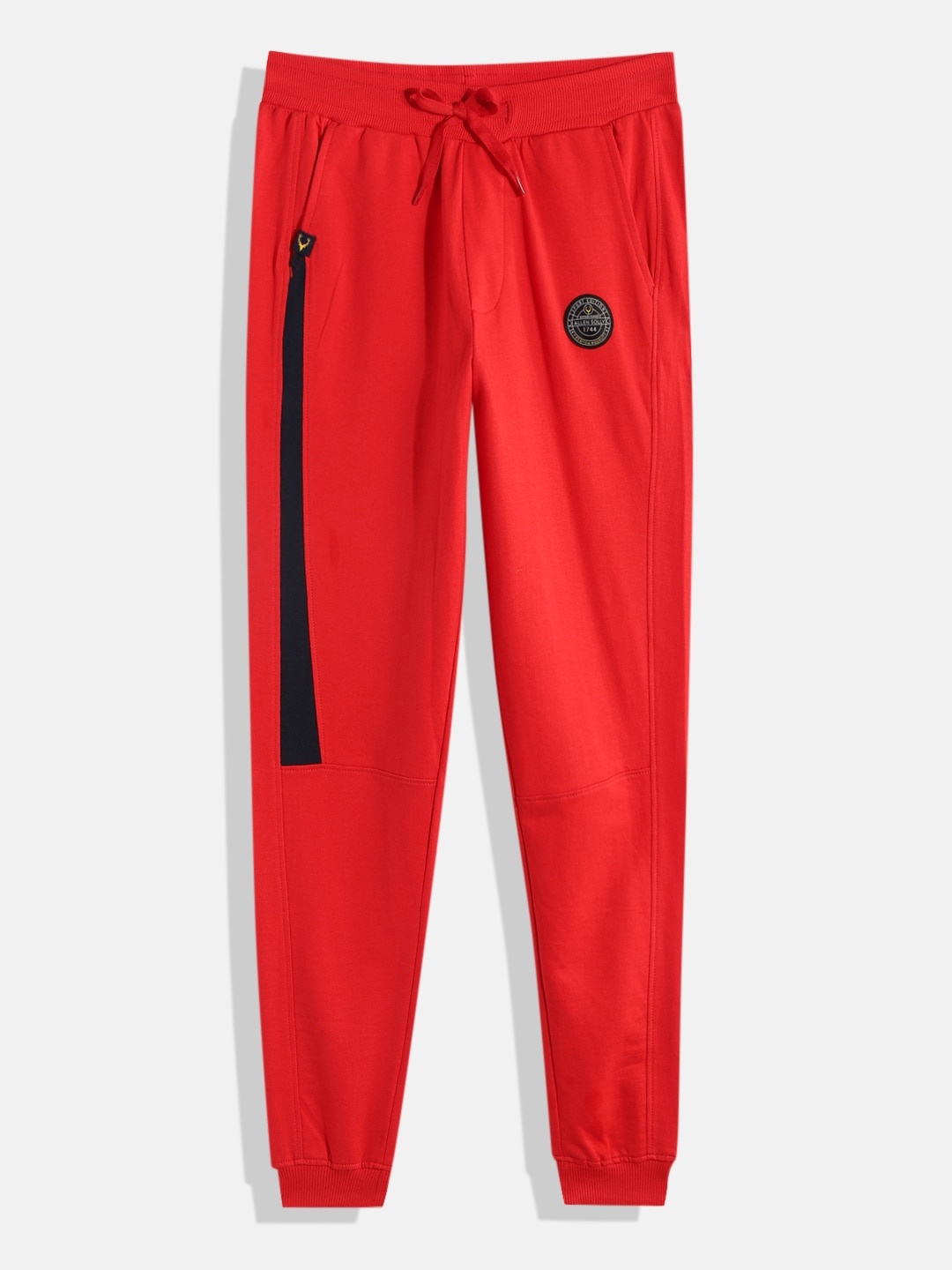 

Allen Solly Junior Boys Solid Pure Cotton Joggers, Red