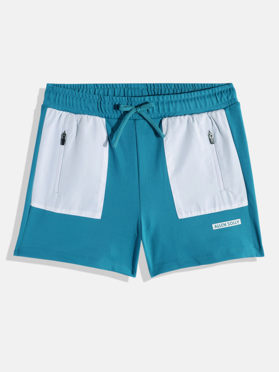 

Allen Solly Junior Girls Colourblocked Sports Shorts, Blue