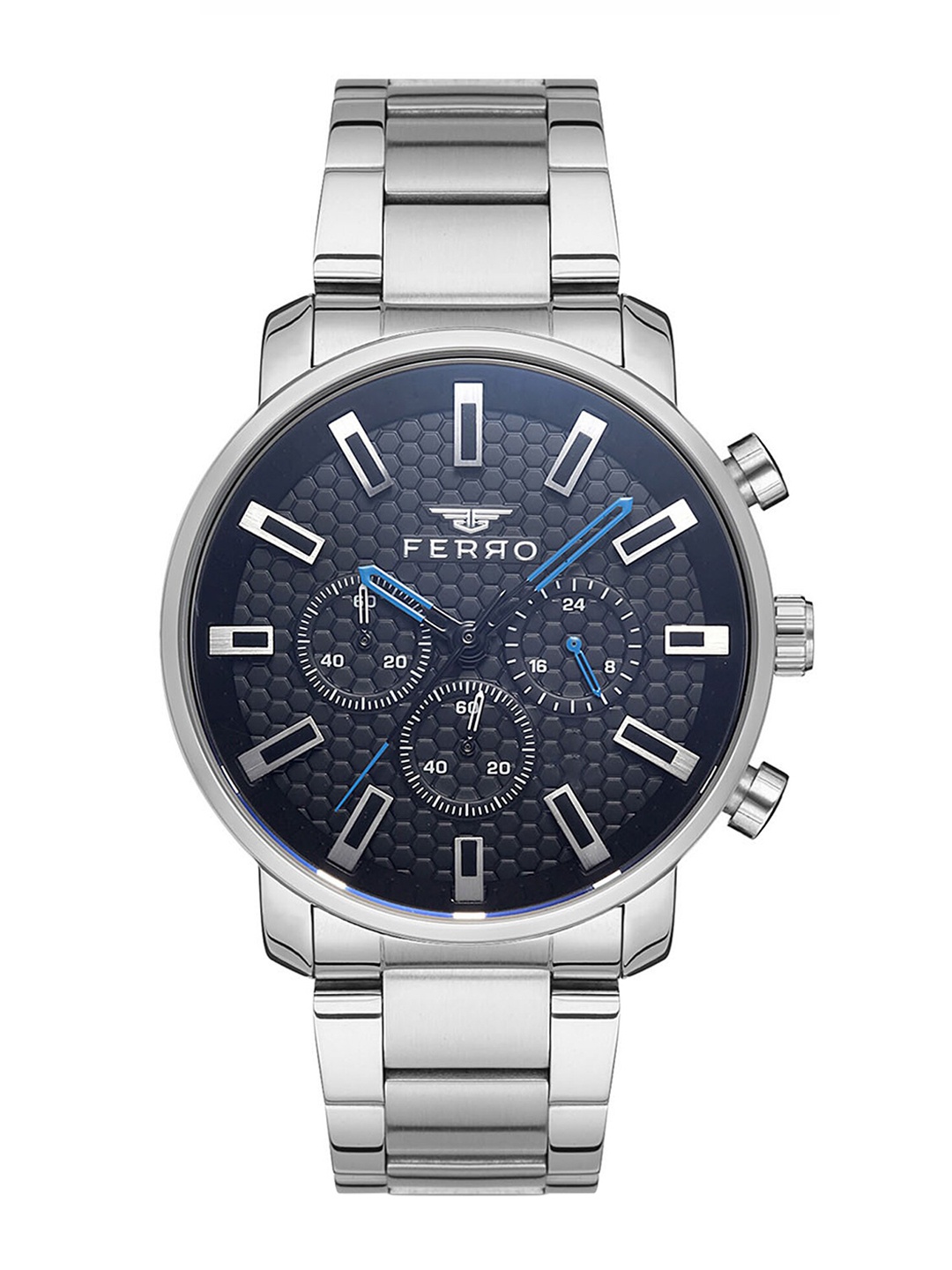 

Ferro Men Stainless Steel Bracelet Style Straps Analogue Watch FM11914A-A2, Black