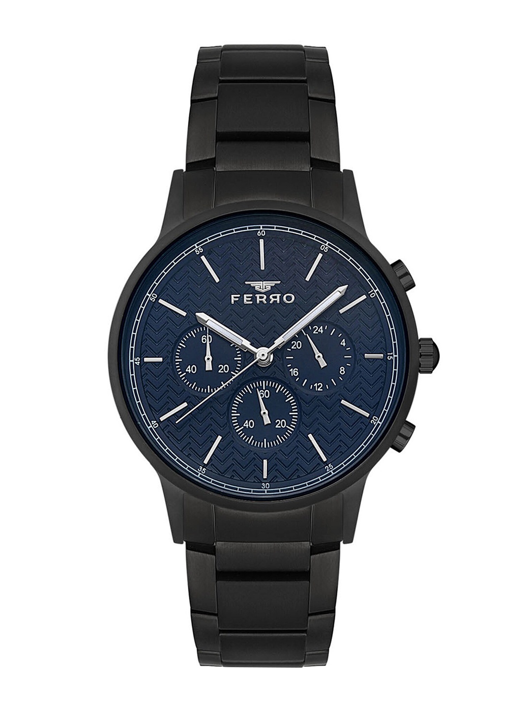 

Ferro Men Stainless Steel Bracelet Style Straps Analogue Chronograph Watch FM11151A-V3, Blue