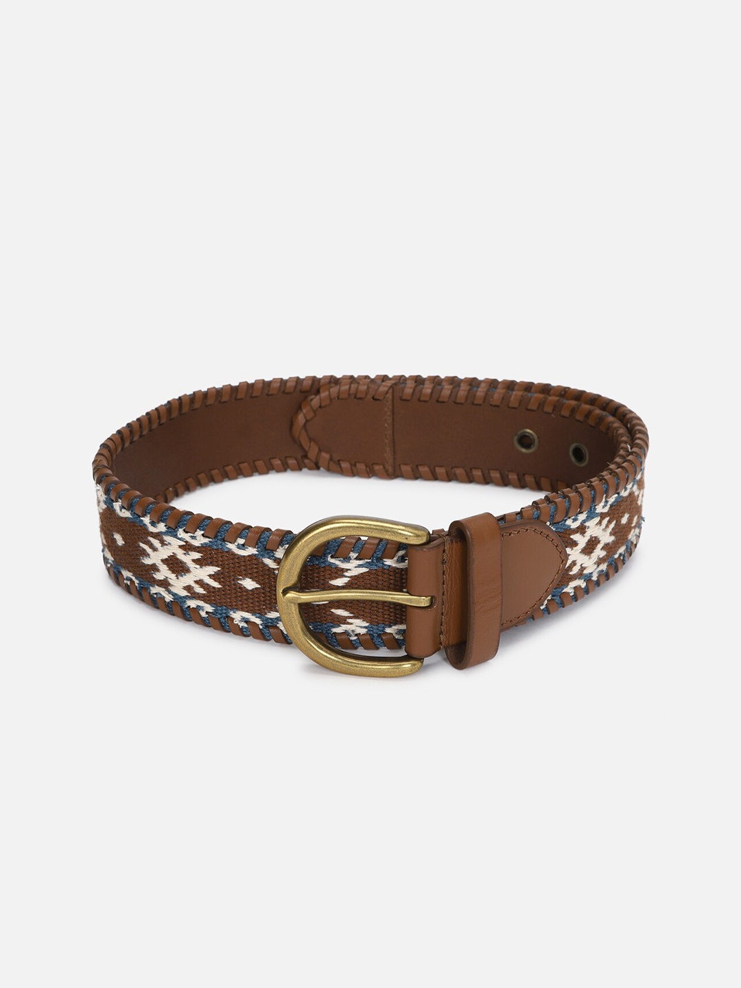 

AMERICAN EAGLE OUTFITTERS Women Printed Leather Belt, Teal