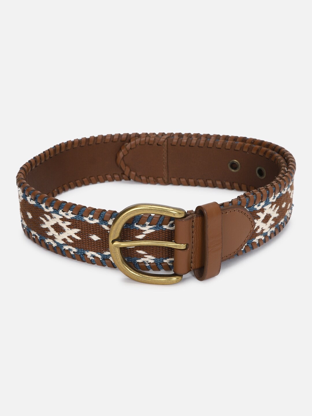 

AMERICAN EAGLE OUTFITTERS Women Printed Leather Belt, Brown