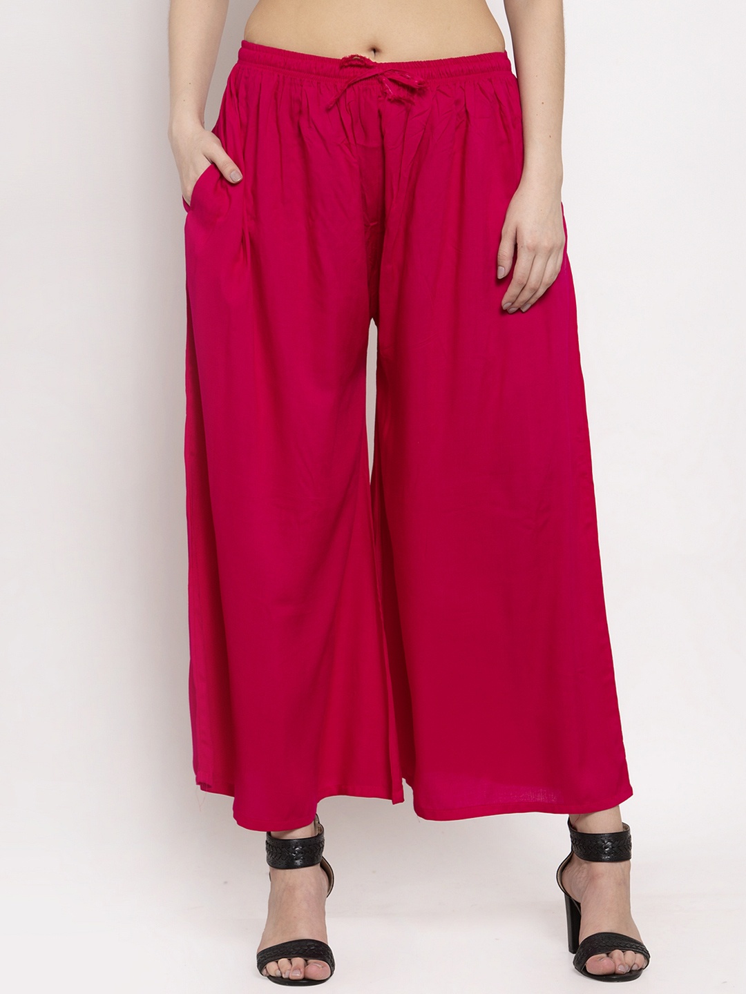 

borse lele Women Chambray Palazzos, Pink