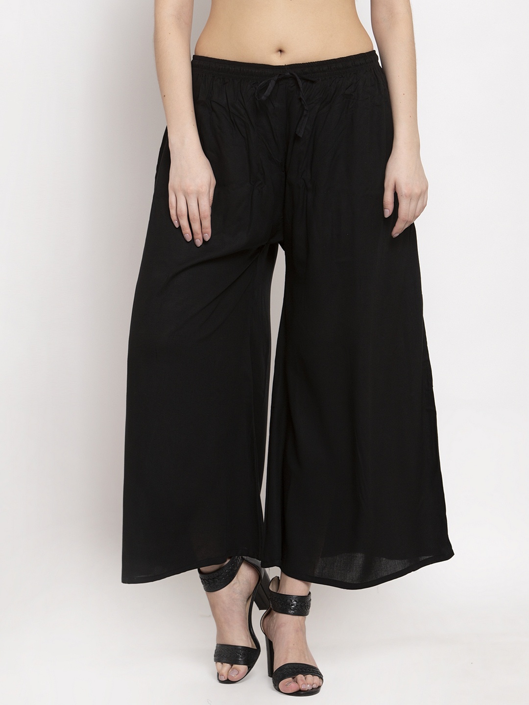 

borse lele Women Chambray Palazzos, Black