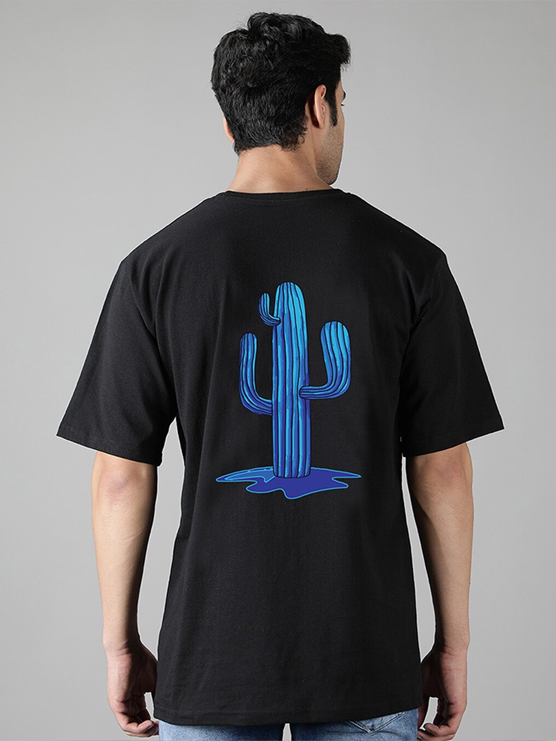 

Mad Over Print Printed Oversized Cotton T-shirt, Black