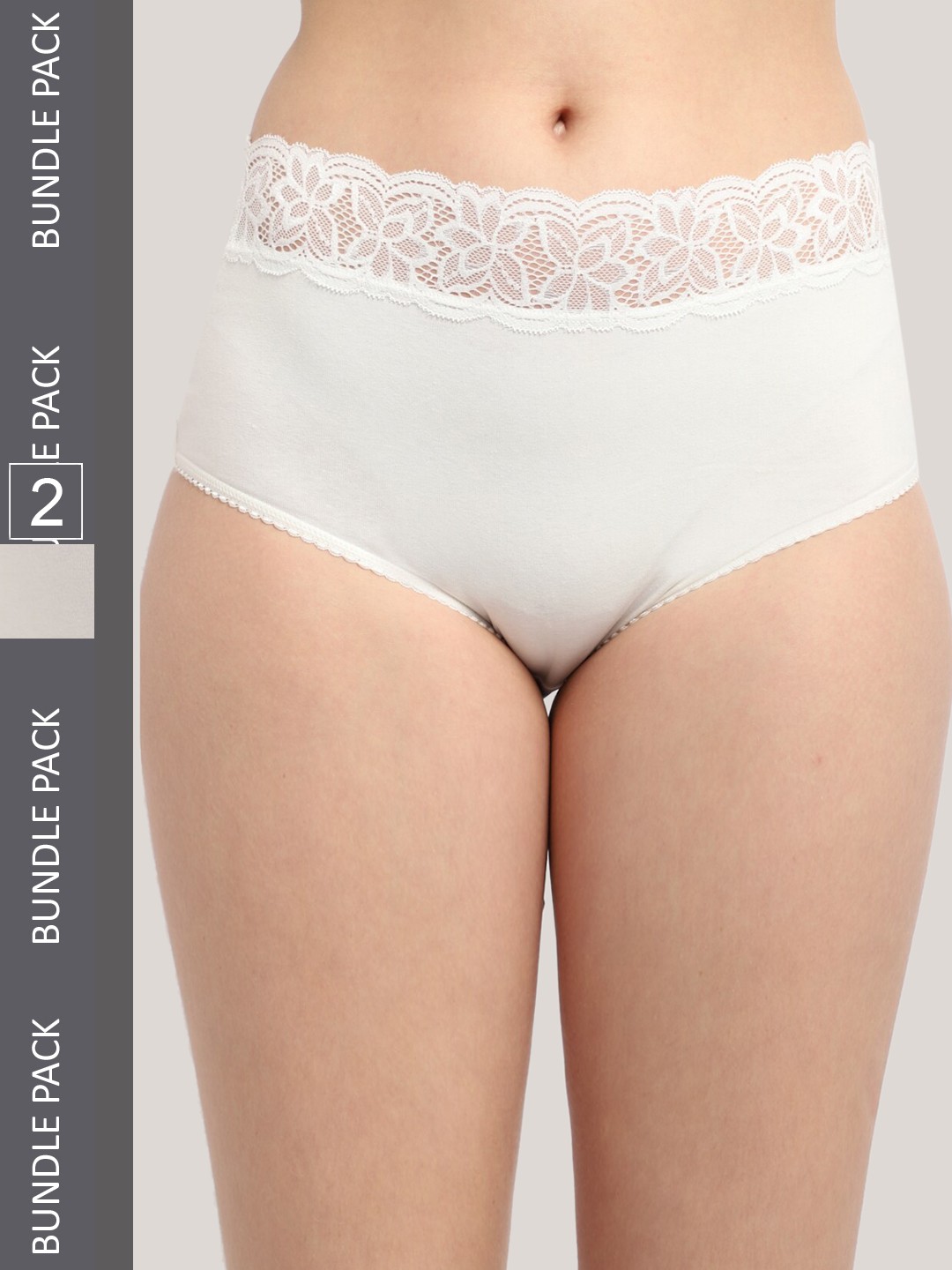 

Jinfo Women Pack Of 2 Hipster Briefs, Off white