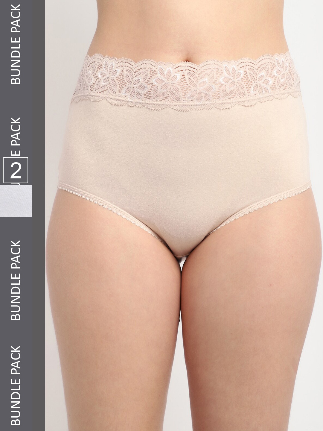 

Jinfo Women Pack Of 2 Hipster Briefs, White
