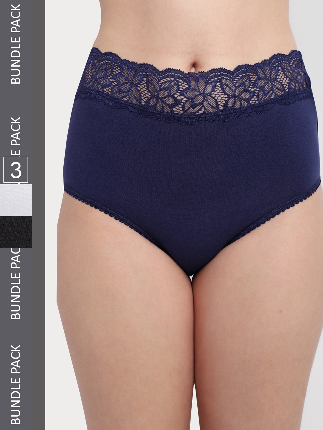 

Jinfo Women Pack Of 3 Hipster Briefs, Black