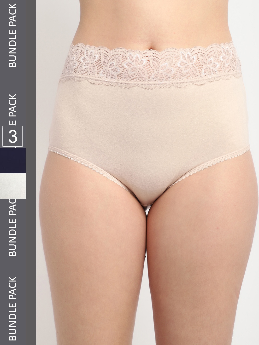 

Jinfo Women Pack Of 3 Hipster Briefs, Off white