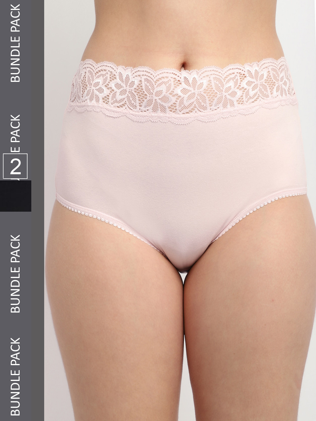 

Jinfo Women Pack Of 2 Hipster Briefs, Black