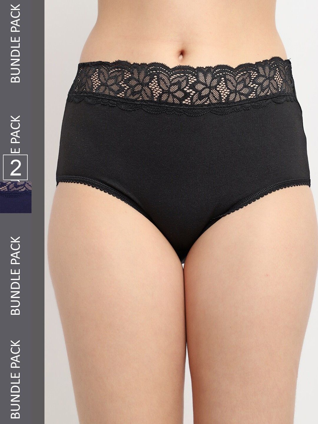 

Jinfo Women Pack Of 2 Cotton Hipster Briefs, Black