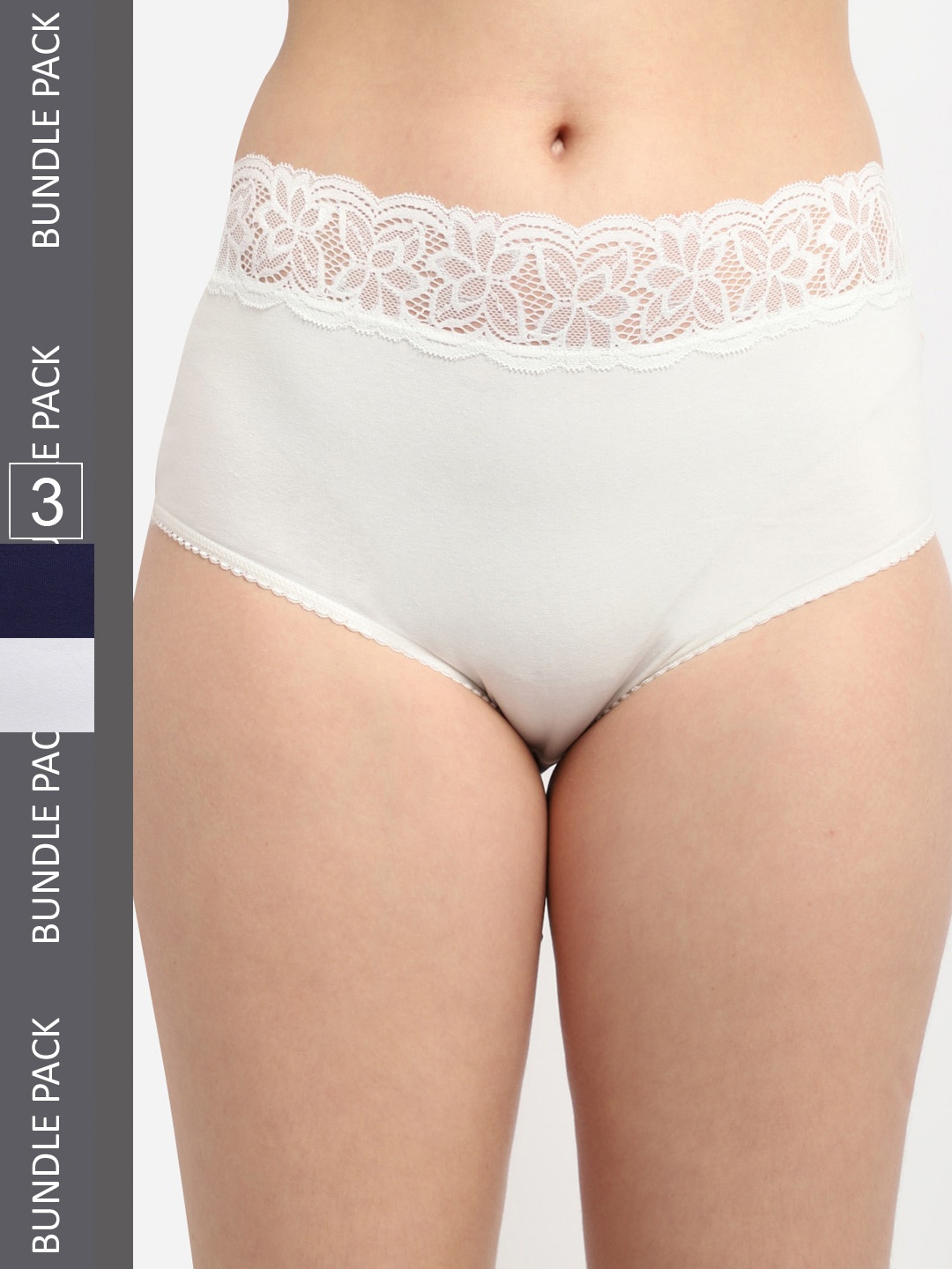 

Jinfo Women Pack Of 3 Hipster Briefs, White