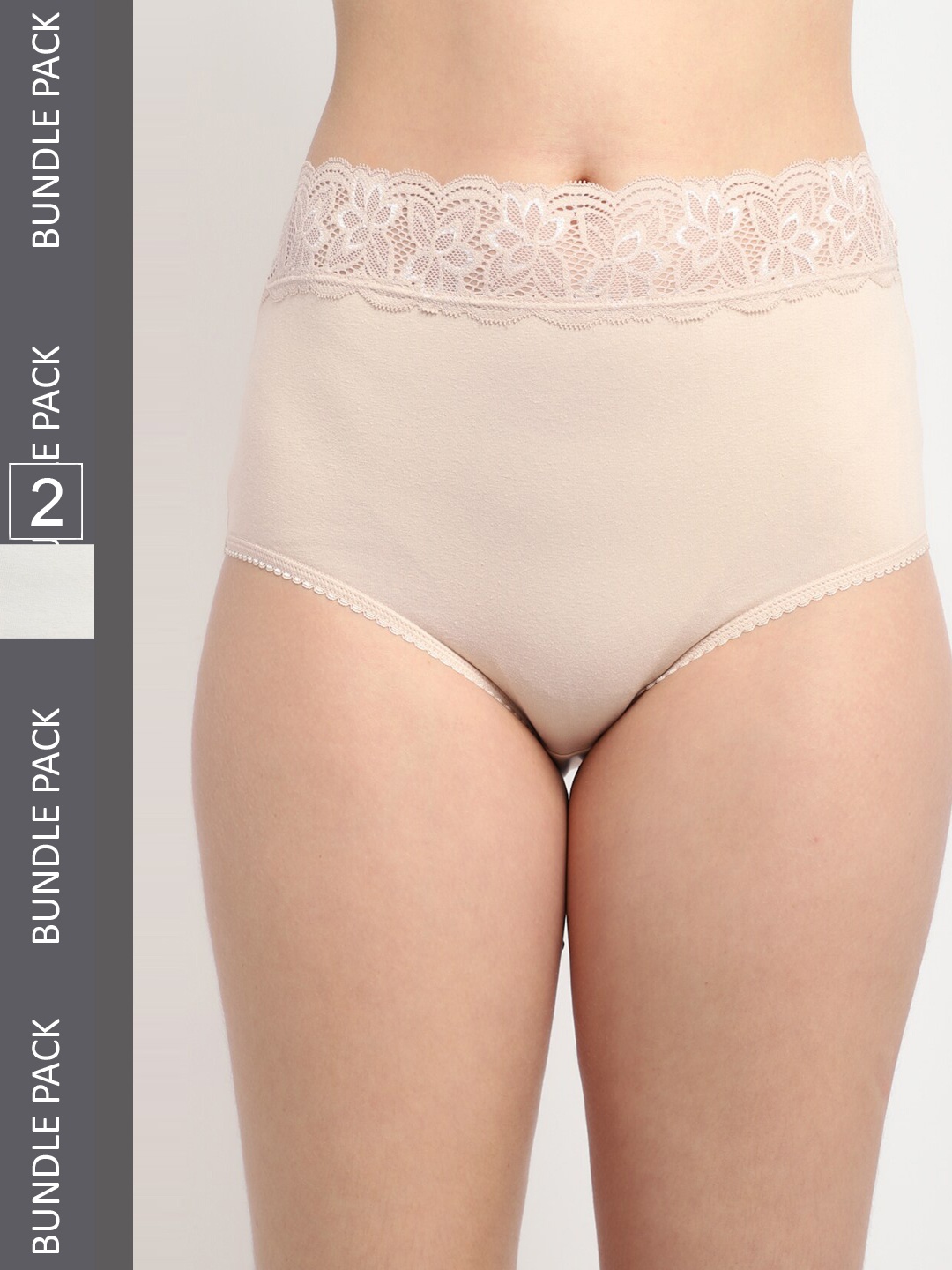 

Jinfo Women Pack Of 2 Solid Hipster Briefs, Beige
