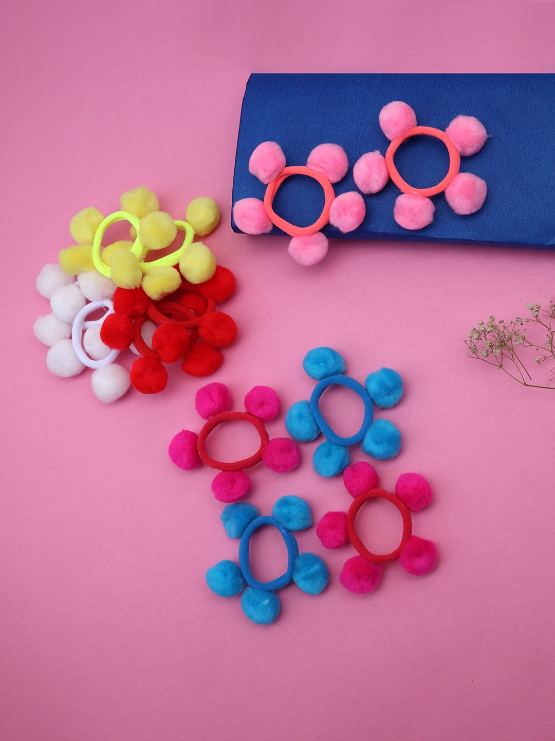 

LAIDA Girls Set of 12 Embellished Ponytail Holders, Multi