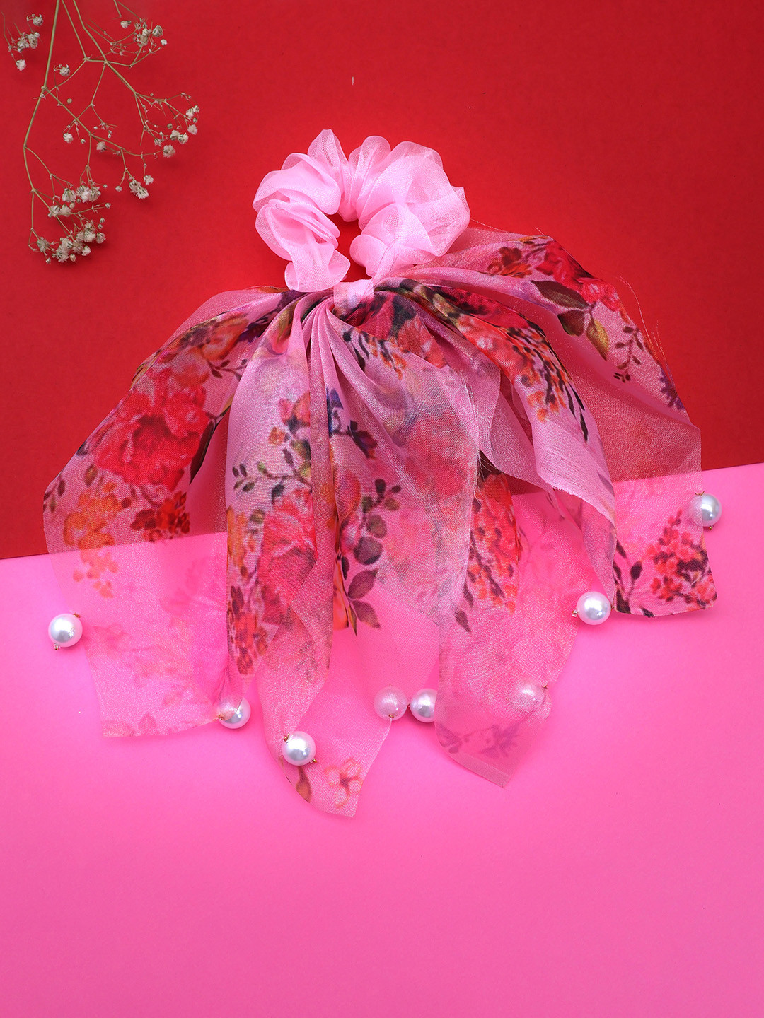 

LAIDA Women Embellished Ponytail Holder, Pink
