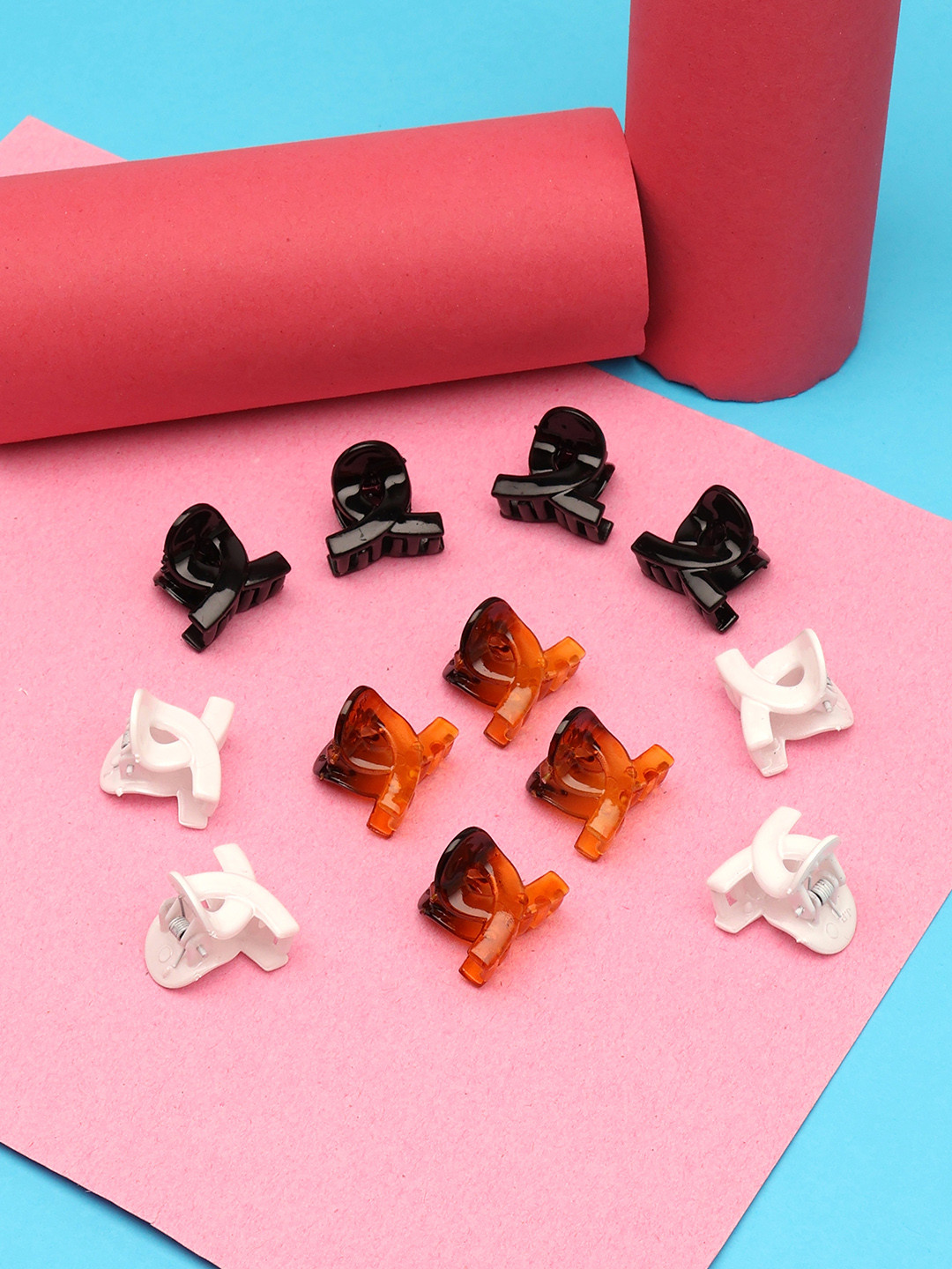 

LAIDA Women Set of 12 Metal Claw Clip, Brown