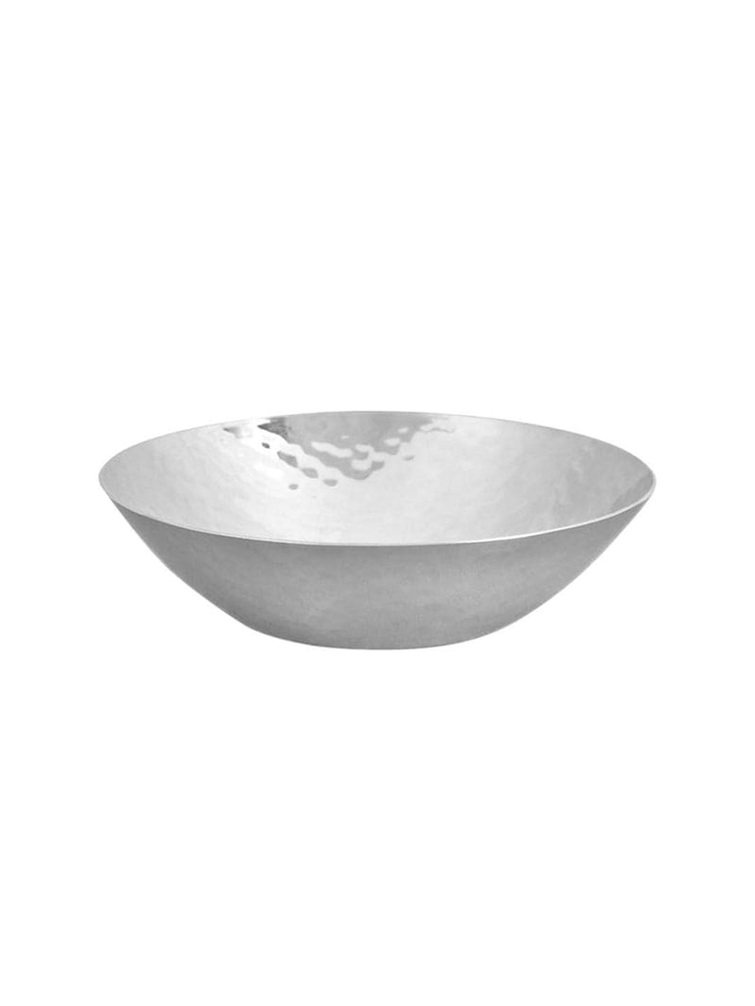 

Athome by Nilkamal Hammered Stainless Steel Round Snack Bowl, Silver
