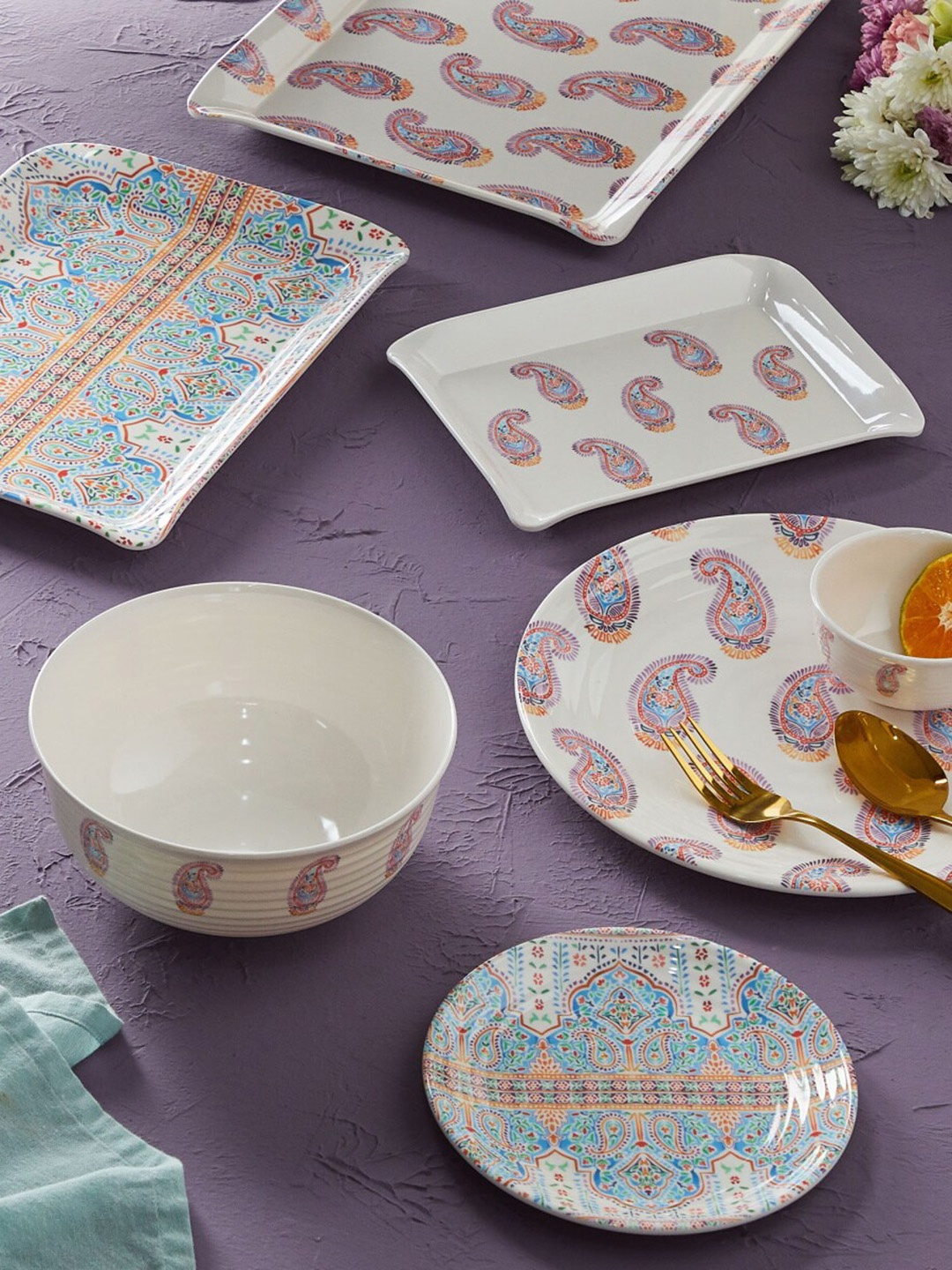 

Home Centre Meadowas White Printed Melamine Serving Bowl - 1Ltr