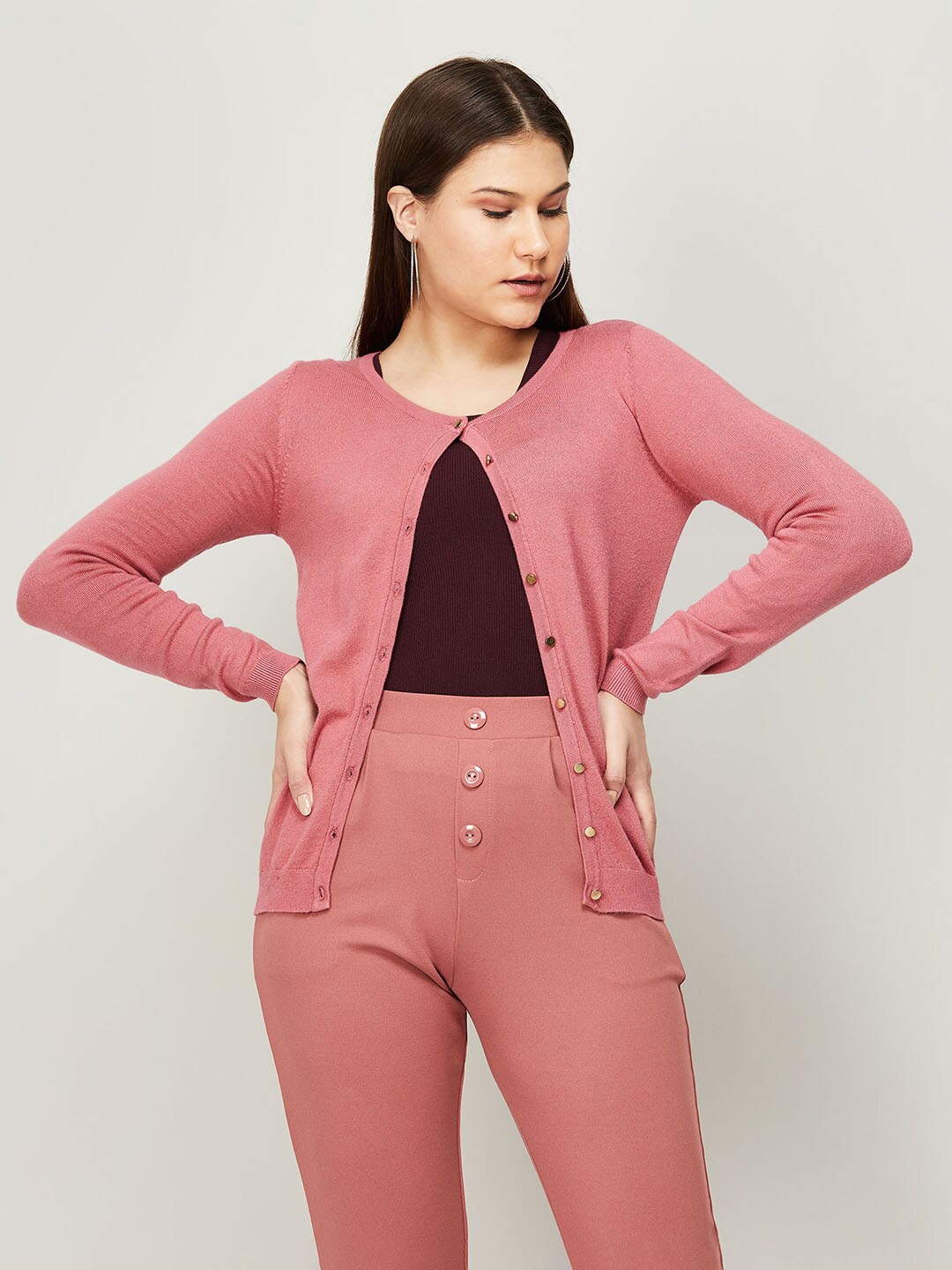 

CODE by Lifestyle Women Pink Cardigan