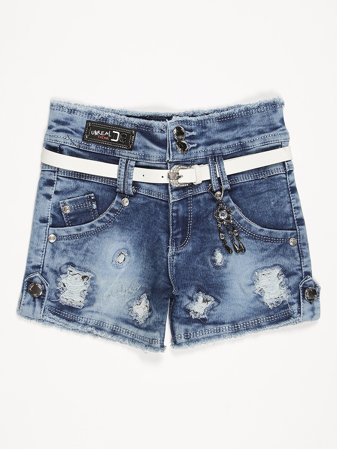 

V2 Value & Variety Girls Blue Washed Denim Shorts